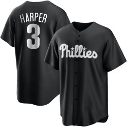 Bryce Harper Philadelphia Phillies Youth Replica Black/ Jersey - White