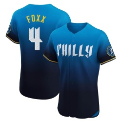Jimmy Foxx Philadelphia Phillies Men's Elite 2024 City Connect Jersey - Blue