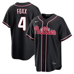 Jimmy Foxx Philadelphia Phillies Men's Replica Fashion Out Jersey - Black