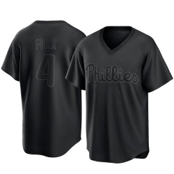 Jimmy Foxx Philadelphia Phillies Men's Replica Pitch Fashion Jersey - Black