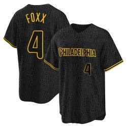 Jimmy Foxx Philadelphia Phillies Men's Replica Snake Skin City Jersey - Black