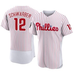 Kyle Schwarber Philadelphia Phillies Men's Authentic 2022 World Series Home Jersey - White