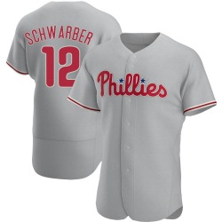 Kyle Schwarber Philadelphia Phillies Men's Authentic Road Jersey - Gray