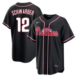 Kyle Schwarber Philadelphia Phillies Men's Replica Fashion Out Jersey - Black