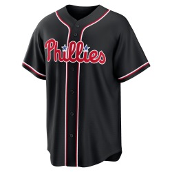 Kyle Schwarber Philadelphia Phillies Men's Replica Fashion Out Jersey - Black