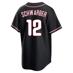 Kyle Schwarber Philadelphia Phillies Men's Replica Fashion Out Jersey - Black
