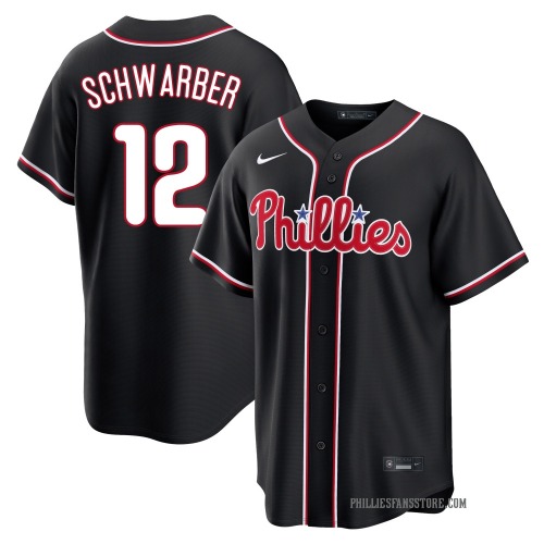 Kyle Schwarber Philadelphia Phillies Men's Replica Fashion Out Jersey - Black