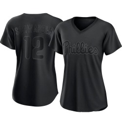 Kyle Schwarber Philadelphia Phillies Women's Authentic Pitch Fashion Jersey - Black