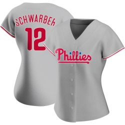 Kyle Schwarber Philadelphia Phillies Women's Replica Road Jersey - Gray