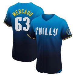 Michael Mercado Philadelphia Phillies Men's Elite 2024 City Connect Jersey - Blue