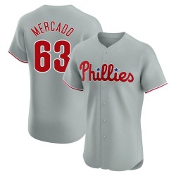 Michael Mercado Philadelphia Phillies Men's Elite Road Jersey - Gray