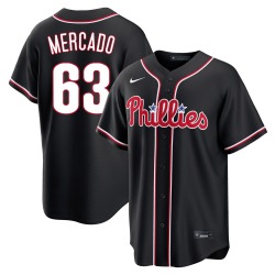 Michael Mercado Philadelphia Phillies Men's Replica Fashion Out Jersey - Black