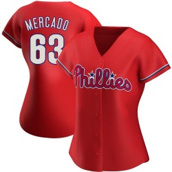 Michael Mercado Philadelphia Phillies Women's Authentic Alternate Jersey - Red